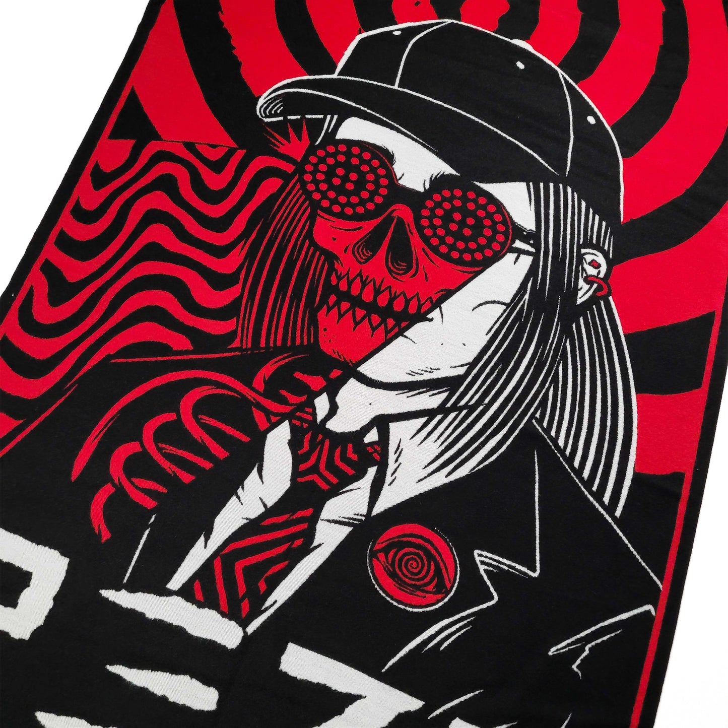 REZZ - Death Stare Knit Pashmina - Red / Black