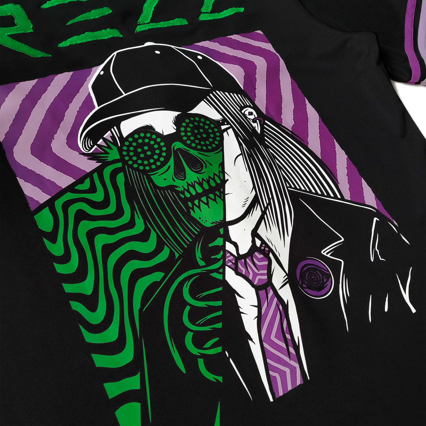 REZZ - Death Stare - Baseball Jersey - Purple / Green