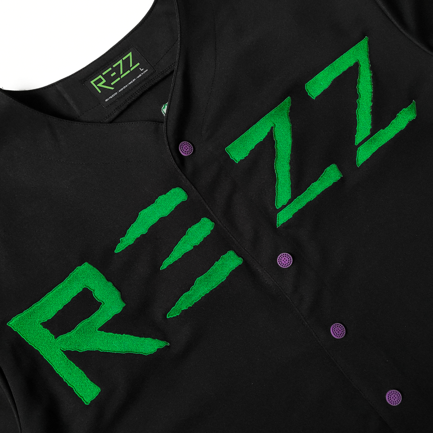 REZZ - Death Stare - Baseball Jersey - Purple / Green