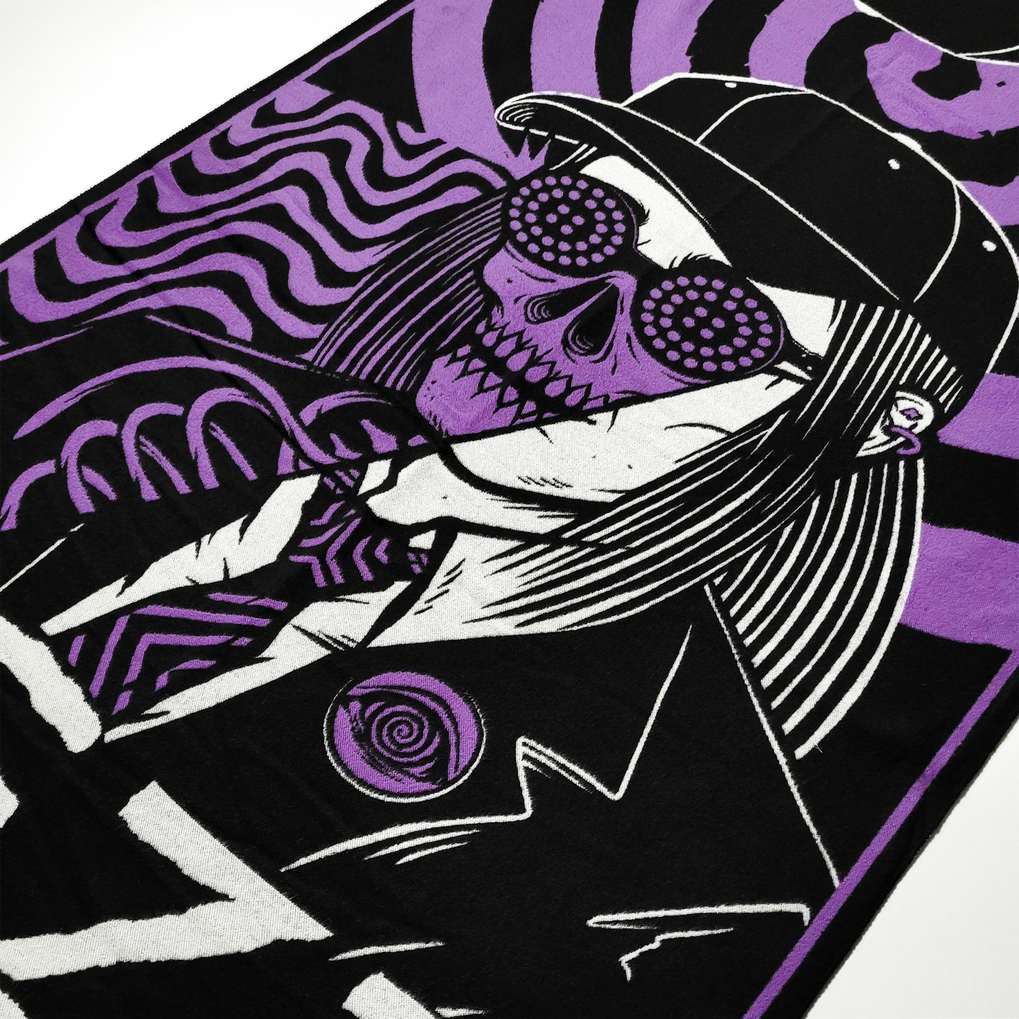 REZZ - Death Stare Knit Pashmina - Purple / Black