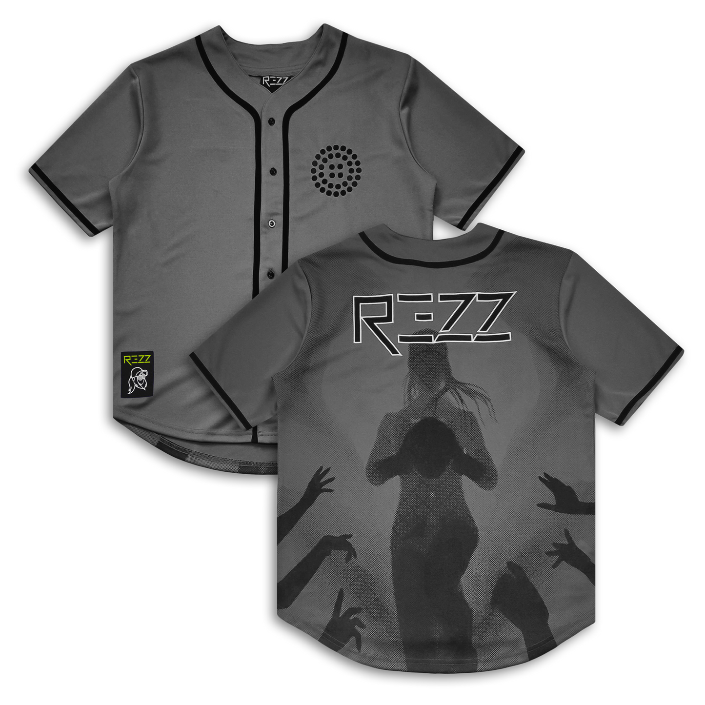 REZZ - Mission - Baseball Jersey - Charcoal