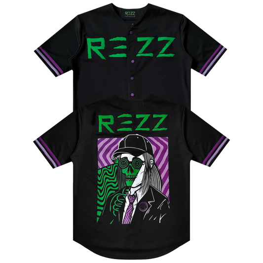 REZZ - Death Stare - Baseball Jersey - Purple / Green