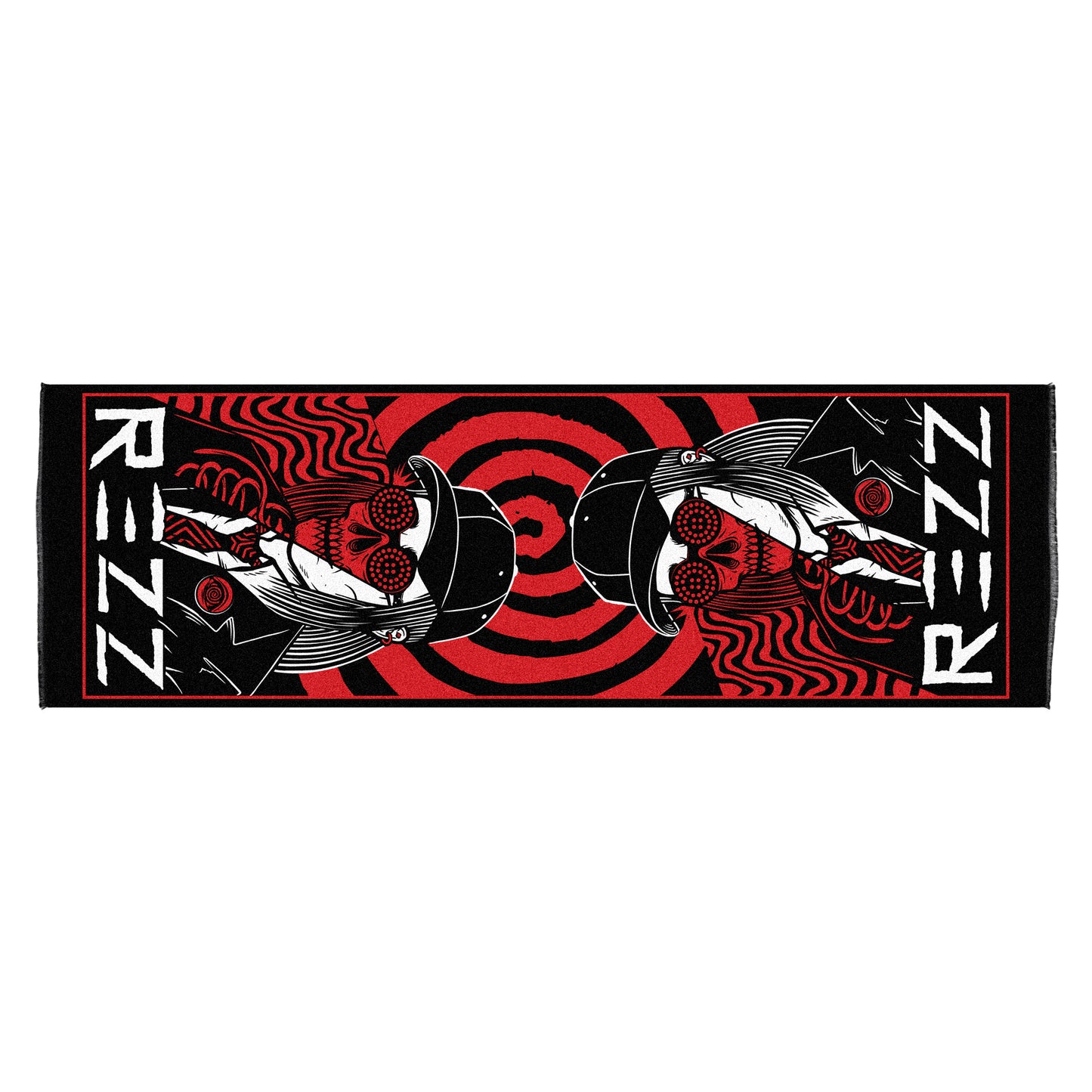 REZZ - Death Stare Knit Pashmina - Red / Black