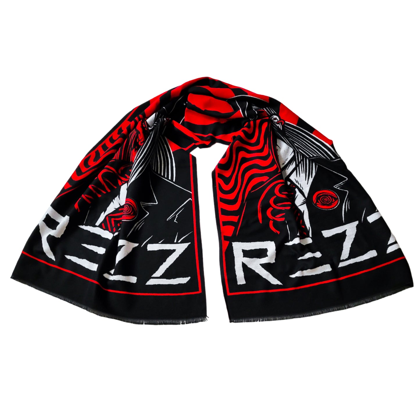 REZZ - Death Stare Knit Pashmina - Red / Black