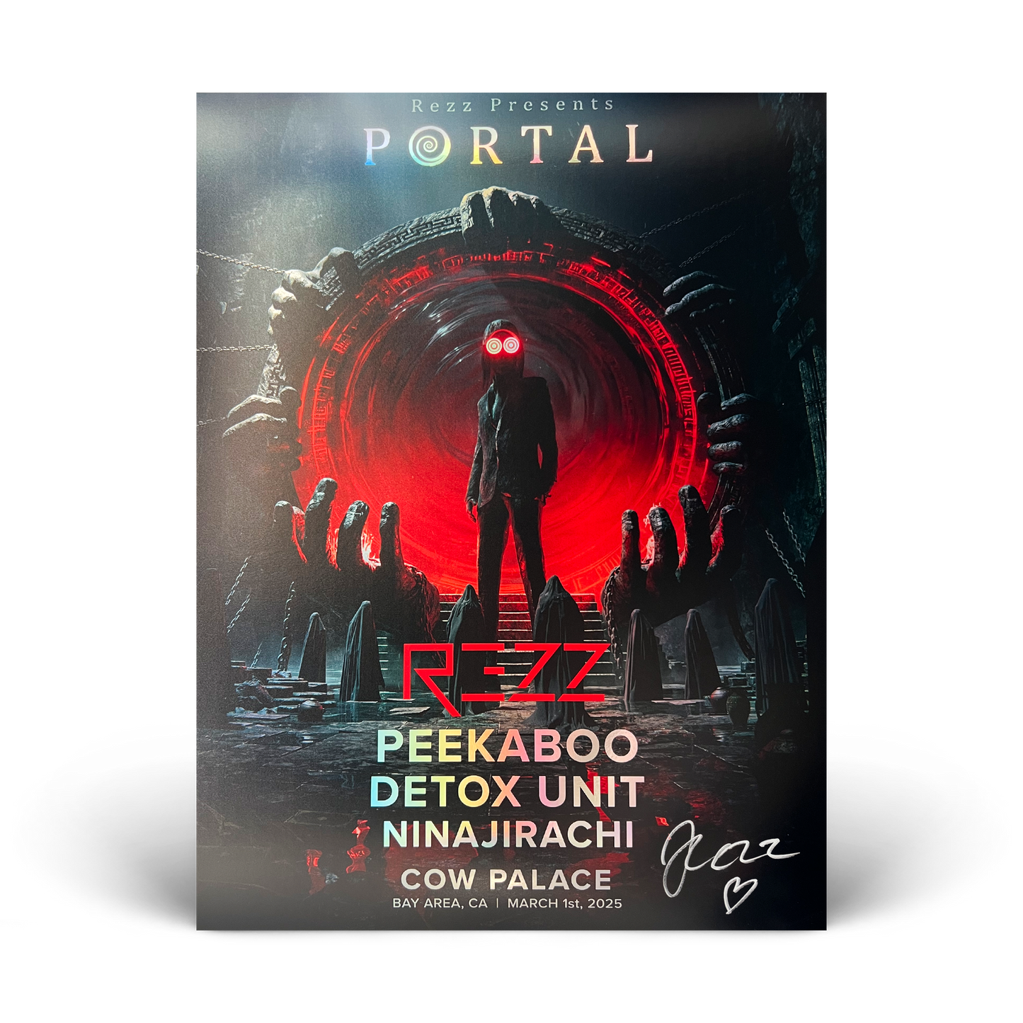 REZZ - Portal - San Francisco 2025 SIGNED Event Holographic Poster